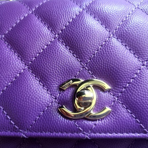 CHANEL PURPLE MINI COCO HANDLE - Picture 8 of 9